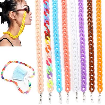 Fashion Colorful Acrylic Glasses Chain Face Mask Lanyard Chains For Women Men Neck Holder Anti-Lost Sunglasses Straps Cord