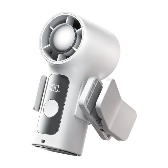 Mini Portable Clip-on 6 Speed with Detachable Fan LED Display Cooling Fan Clip белый