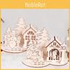 Élégant Puzzle Maison Arbre de Noël Nordique 3D en Bois Décor de Table Ravissant