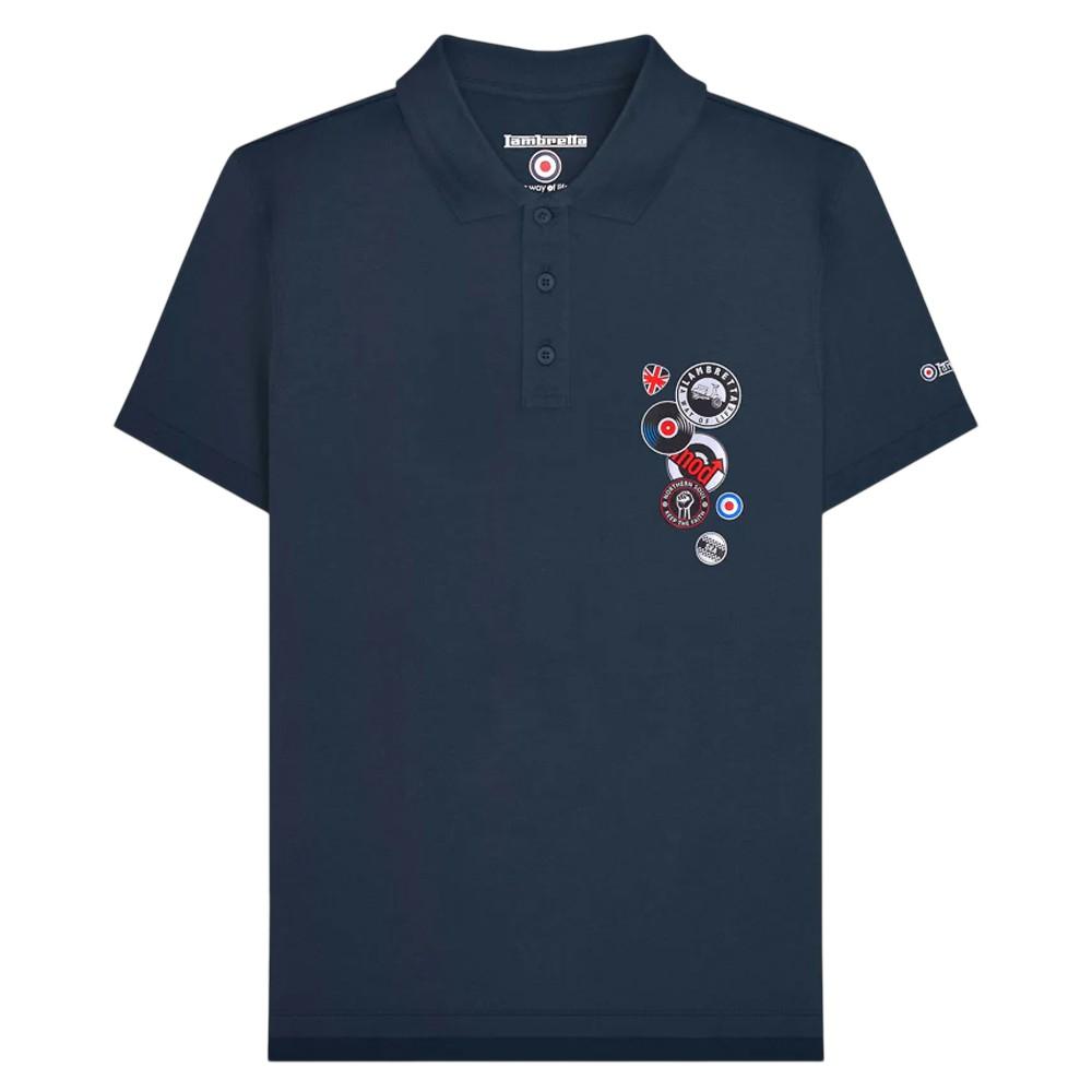 Lambretta Mens Badge Polo Shirt