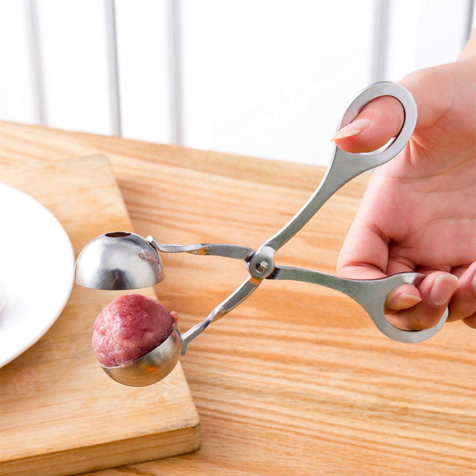 

Stainless Steel Meatball Maker, Easy Kitchen Tool for Fish Balls & Shrimp Balls one size серебряный