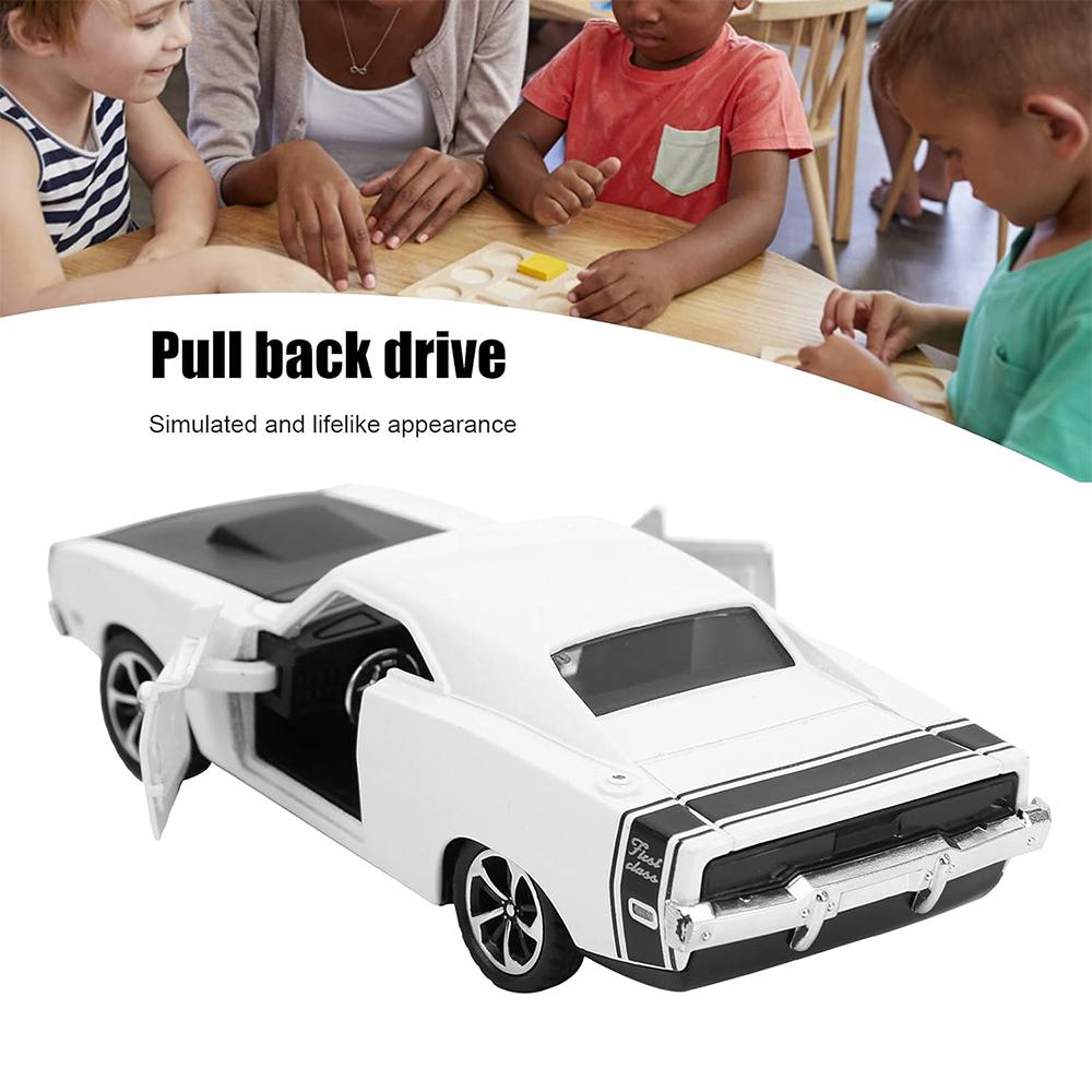 Model Mașină de Curse Dodge Super la Scară 1/32, Jucărie Mașină cu Sunet și Lumină, Model Mașină Aliaj cu Tragere Înapoi Retro pentru Familie pentru Acasă