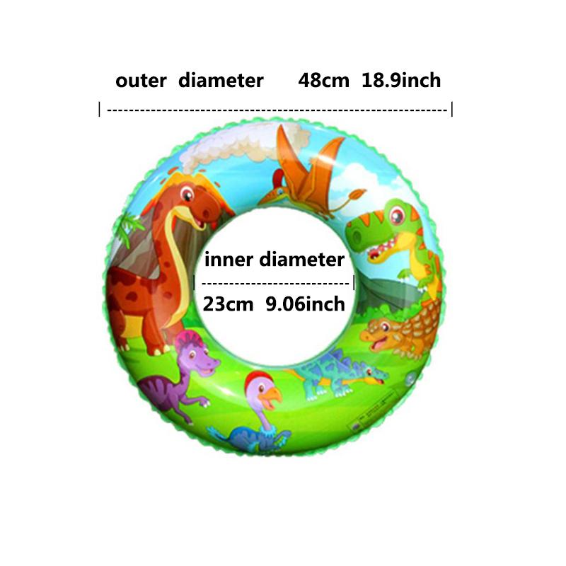 1pcs Dinosaur Thickened Inflatable Swimming Ring Children's Water Sports Swimming Pool Floating Safety Floating Ring