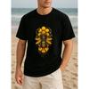 European Size Hive Bee Snake Dark Natural Style Fashion Trend T-shirt, Men's Casual Short-sleeved Round-neck Pattern Printed T-shirt, Four-season