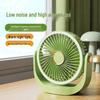 Bærbar USB Mini Ventilator med Skrivebordslampe - Vægmonterbar & Loftsmulighed til Kollegiebrug