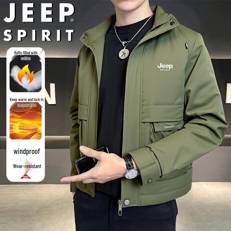 

JEEP SPIRIT Men s Winter Padded Stand-Collar Jacket 4XL