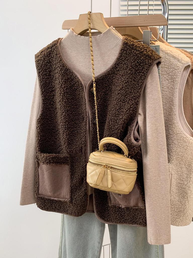 Women's Plus Size Faux Lambswool Vest - Autumn/Winter 2025 Collection