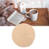 Koppunderlägg Rund Väv av Bomullstråd Handgjord 4,3 tum Isolering Tjock Mångsidig Dryckesunderlägg för