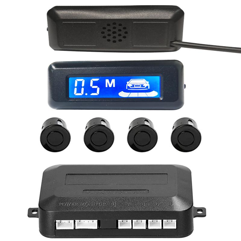 Parking Sensor System Car Reversing Radar Car Automatic Parktronic LCD Cars Parking Sensor Buzzer Warning with 4 Parking Sensors
