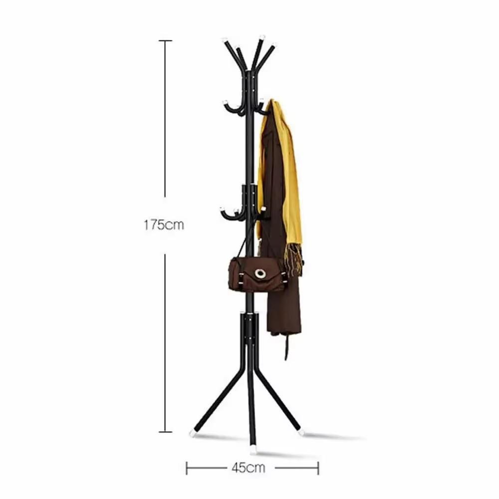 Vertical Coat Rack Floor Standing Space Saving Home Metal Material Clothes Rack Cloth and Hat Hangers Minimalist Clothes Hanger