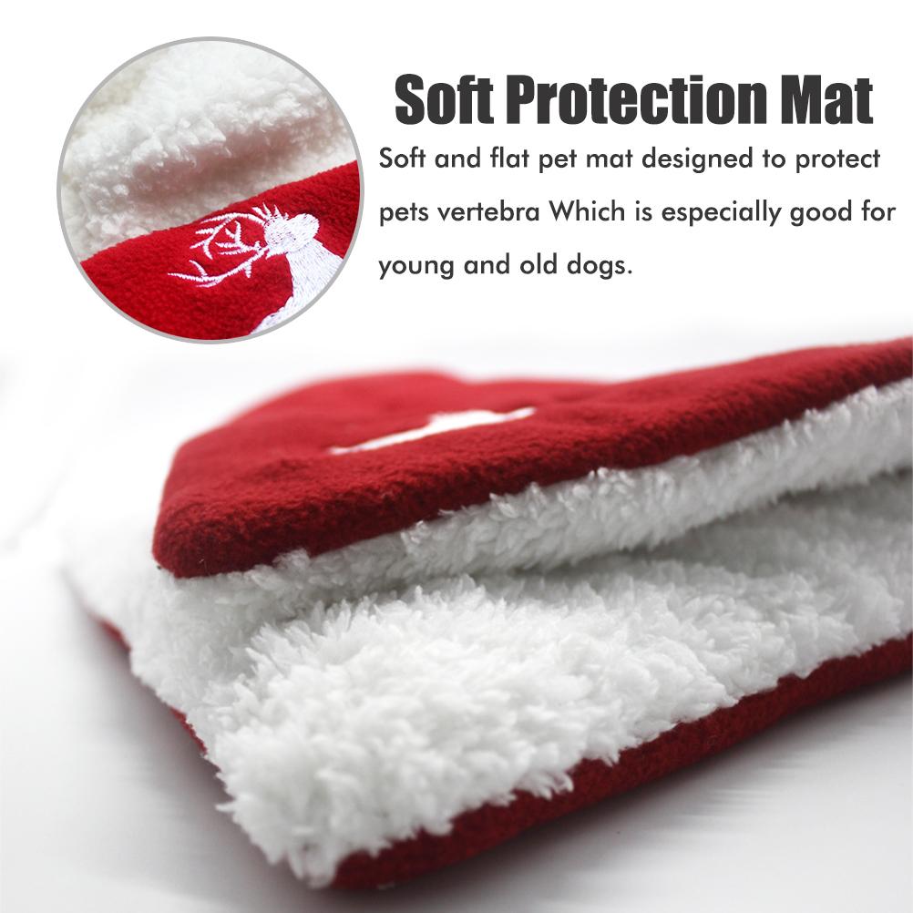 Christmas Theme Pet Cat Dog Bed Mat Pad Soft Warm Thick Kennel Cage Sofa Mat for Small Medium Large