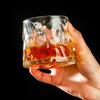 200ML Whiskey Glasses with Base Durable Spinning Glassware Set Cocktails Wine Brandy Cup Party Drinking Glass Twist Tumbler