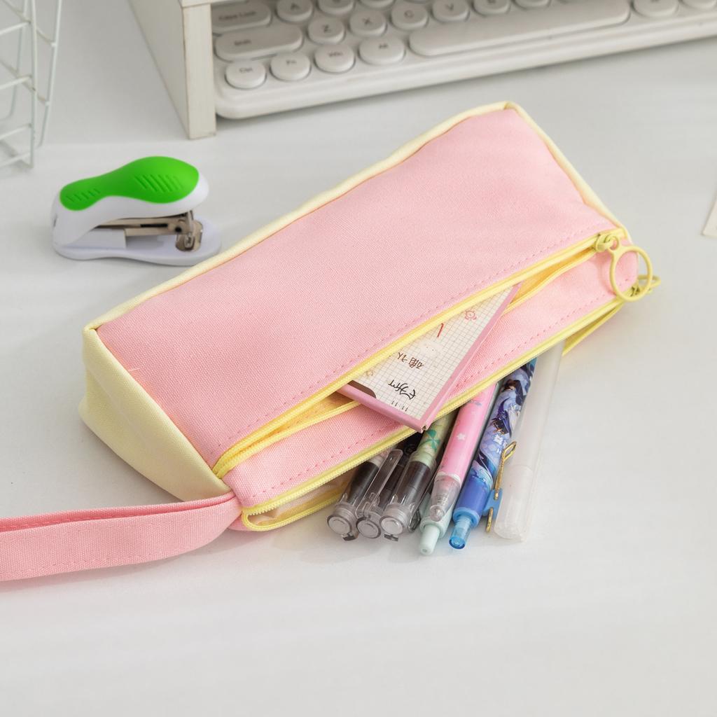 Pencil Bag Multi-Functional Student Pencil Case Macaron Pencil Case Convenient Cute Pen Case For School Stationery Office