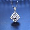 Bague Ringen 1ct VVS D Colored Moissanite Diamond Necklace For Women Silver 925 Jewelry Female Simple Temperament Clavicle Chain