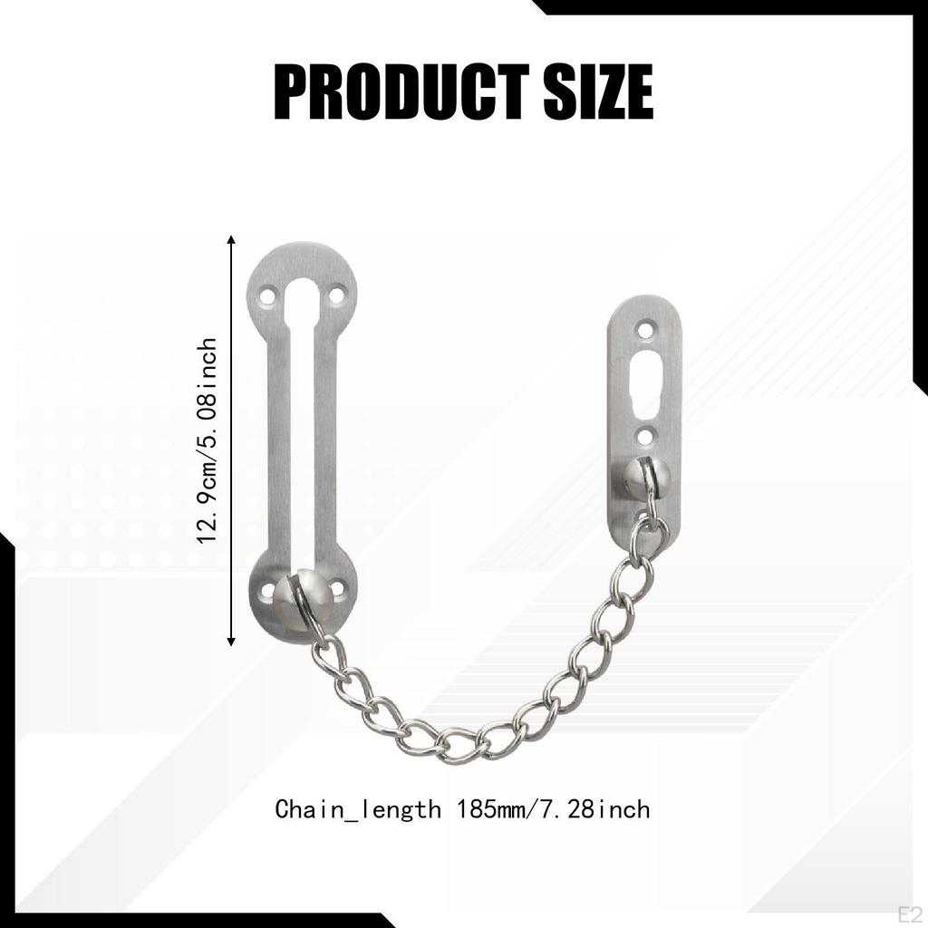 Door Chain Lock Security Sliding Metal Sturdy Easy Installation Latch Buckle Heavy Duty