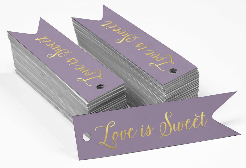 Inkdotpot Gold Foil Paper Hang Tags Love Is Sweet Wedding Favor Tags 100