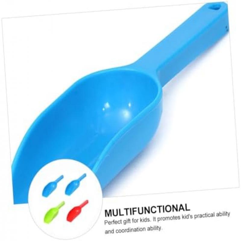 HEALSOPTHY Kids Snow Shovel 4-Pack Plastic Flat Head Shovels for Children Toy Beach Garden Snow Play Tools