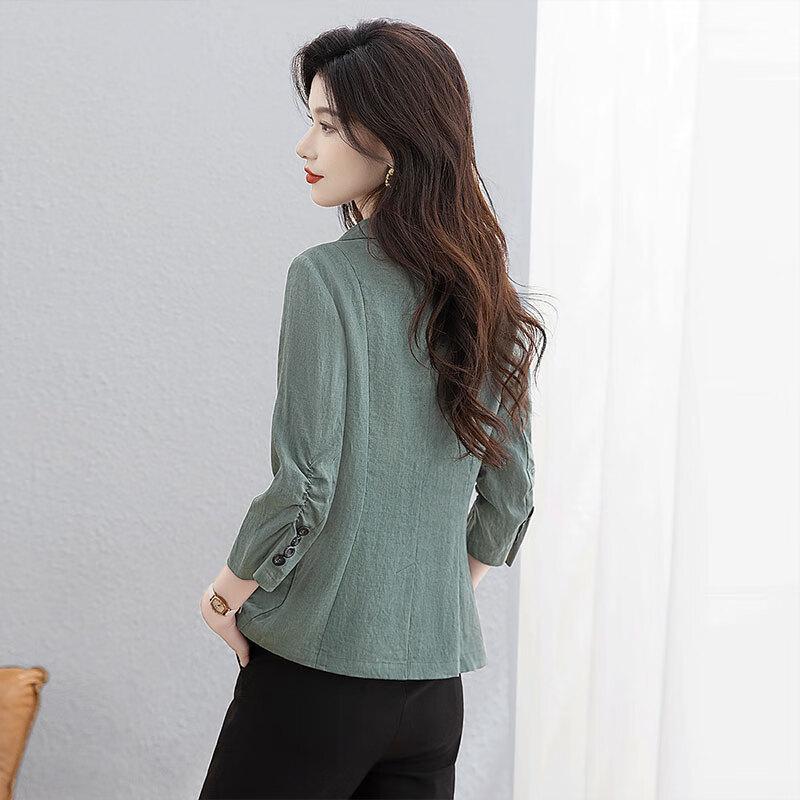 Women's 2025 Spring/Summer Linen Blazer