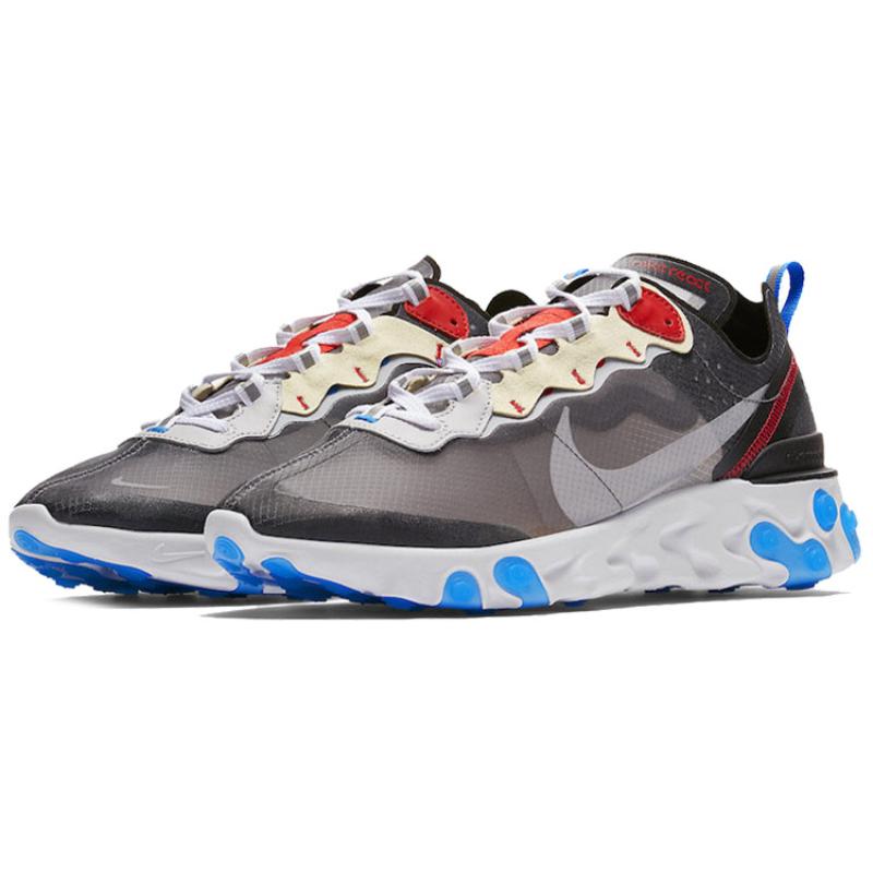 Nike React Element 87 Dark Grey Photo Blue Sneakers AQ1090-003