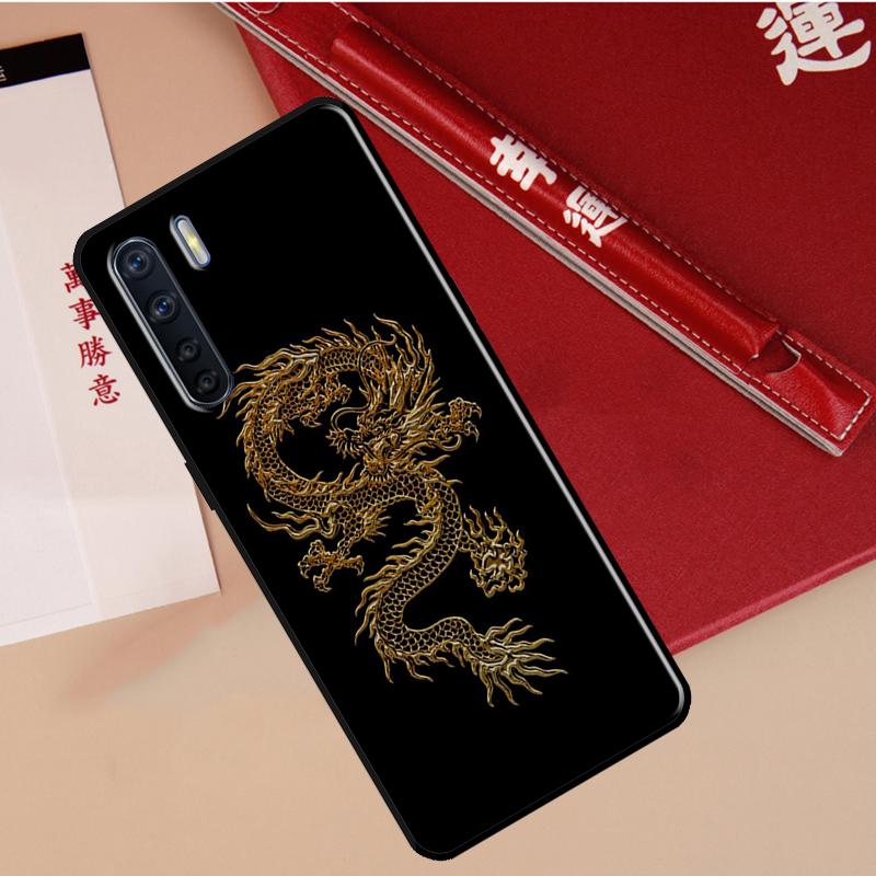 Chinese Dragon Case For Oppo A60 A98 A58 A78 A18 A38 A80 A40 A77 A57 A17 A74 A54 A94 A96 A76 A16 A15 A5 Pro