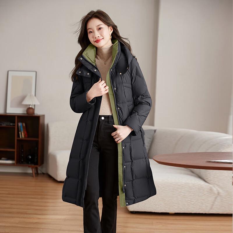 Yiliteng Women's Fashion Hooded White Duck Down Jacket