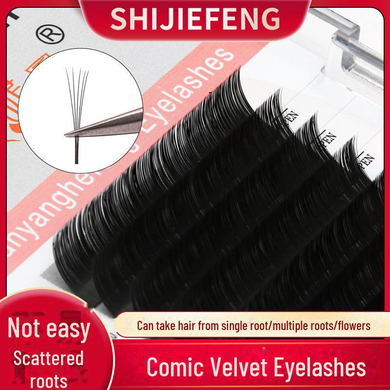Velvet Soft Comic Single & Multi-Root Natural False Eyelashes