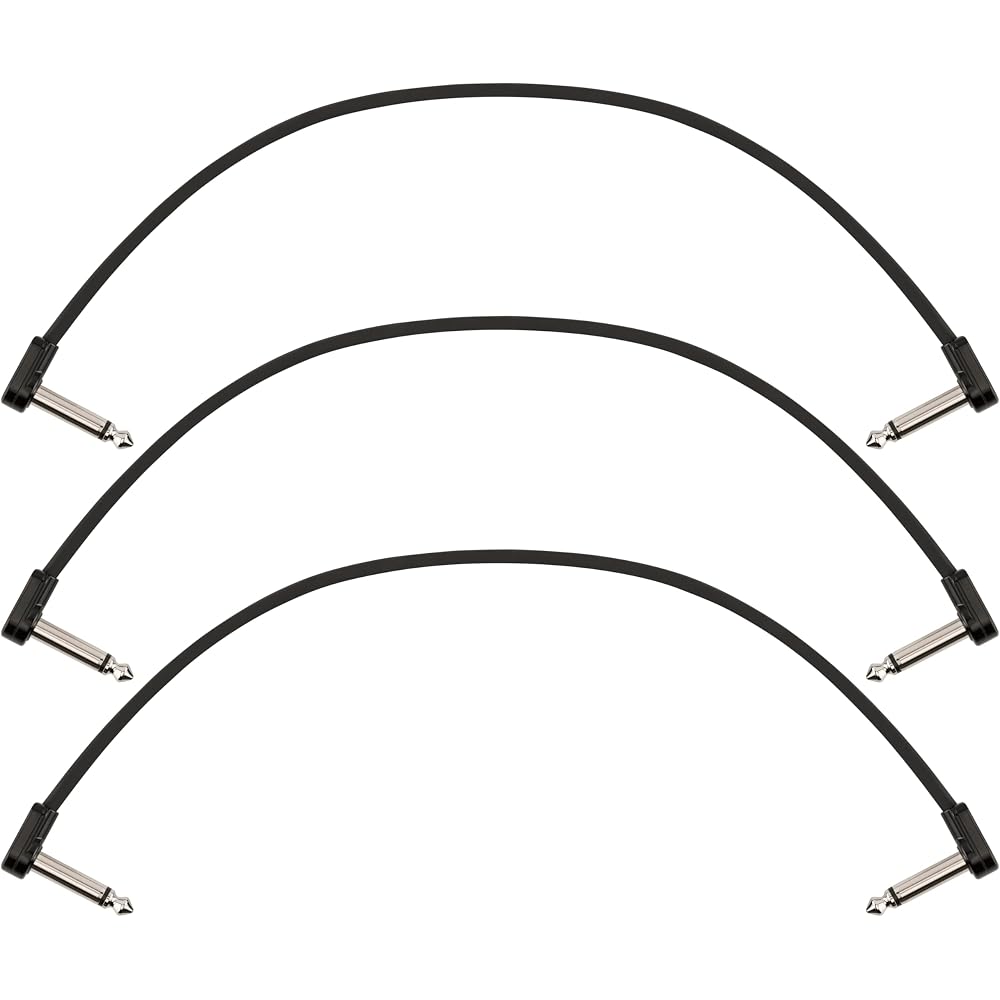 Fender/Blockchain 12" Patch Cable 3-pack Angle/Angle Fender [patch Cable Set of 3]