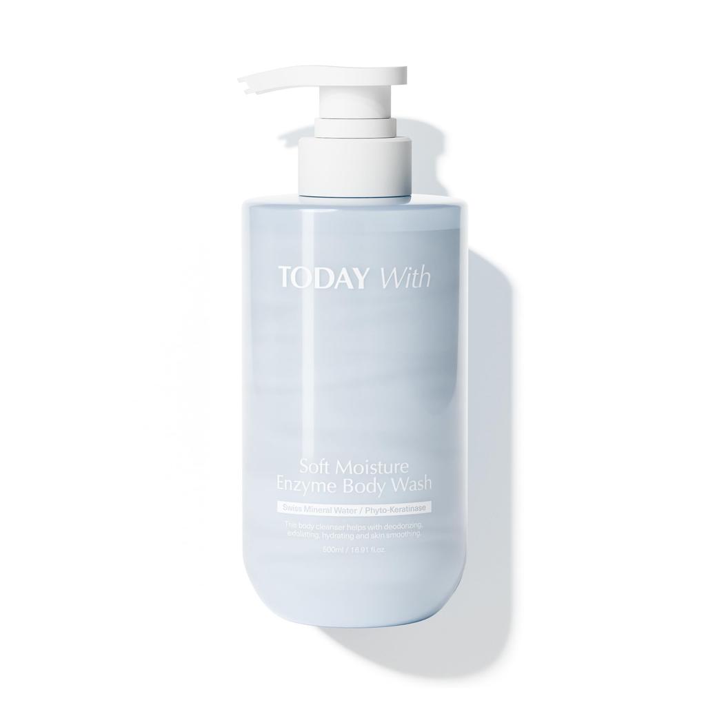 TODAY With Soft Moisture Body Wash 500ml Body soap with mild dead skin body hyaluronic for sensitive / enzymes, acidity, cells, odor, moisturizing,