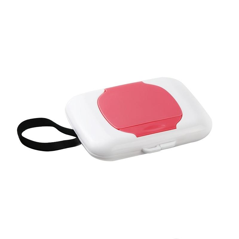 

Wipes Dispensers Refillable Wipe Holder Baby Wipe Box Case for Indoor Outdoor Reusable Travel Wet Wipe Container рожевий