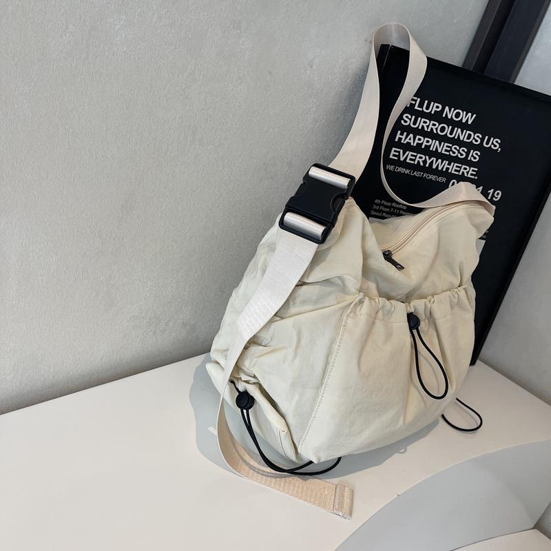 Crossbody Bag Women's Large Capacity Dumpling Bag Solid Color Shoulder Bag Student Class Bag
