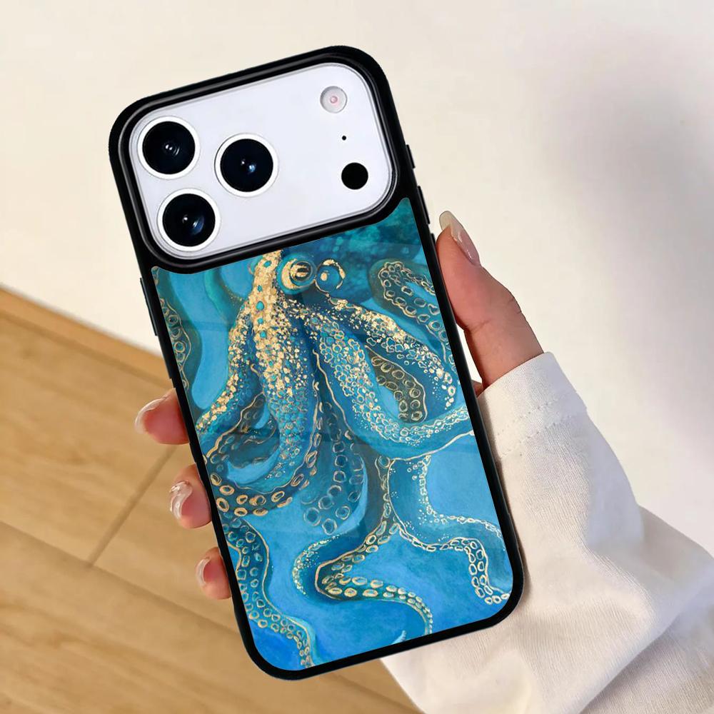 octopus snake flower Mobile Phone Case for IPhone 17 AIR 16pro Max 15 14 13 12 11 Bumper Cover iPhone 12 mini