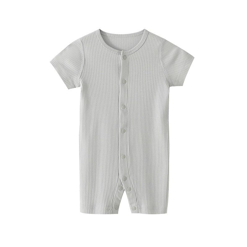 Baby Jumpsuit, Thin and Breathable, Summer Clothing for Small-Month-Old Babies, Modal Seamless Short-Sleeved Summer Jumpsuit