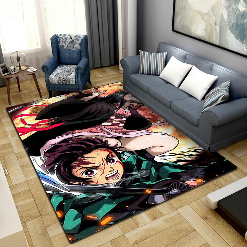 Demon Slayer Tanjiro Nezuko Rug for Home Decoration,Washable Non-slip Large Rug Floot Mat LXRa4
