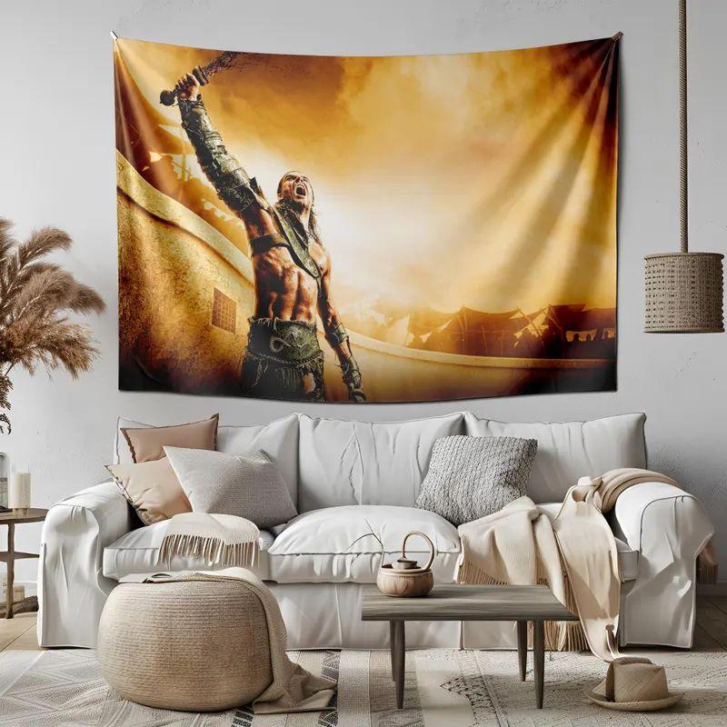 

Tapestry of Spartacus, gladiator warrior, Ancient Rome 75x100 чёрный