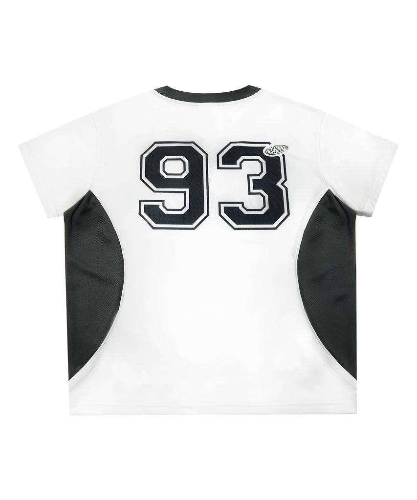 Awoseiawo Sporty Cutout Contrast Piping Short Sleeve T-Shirt White/Charcoal
