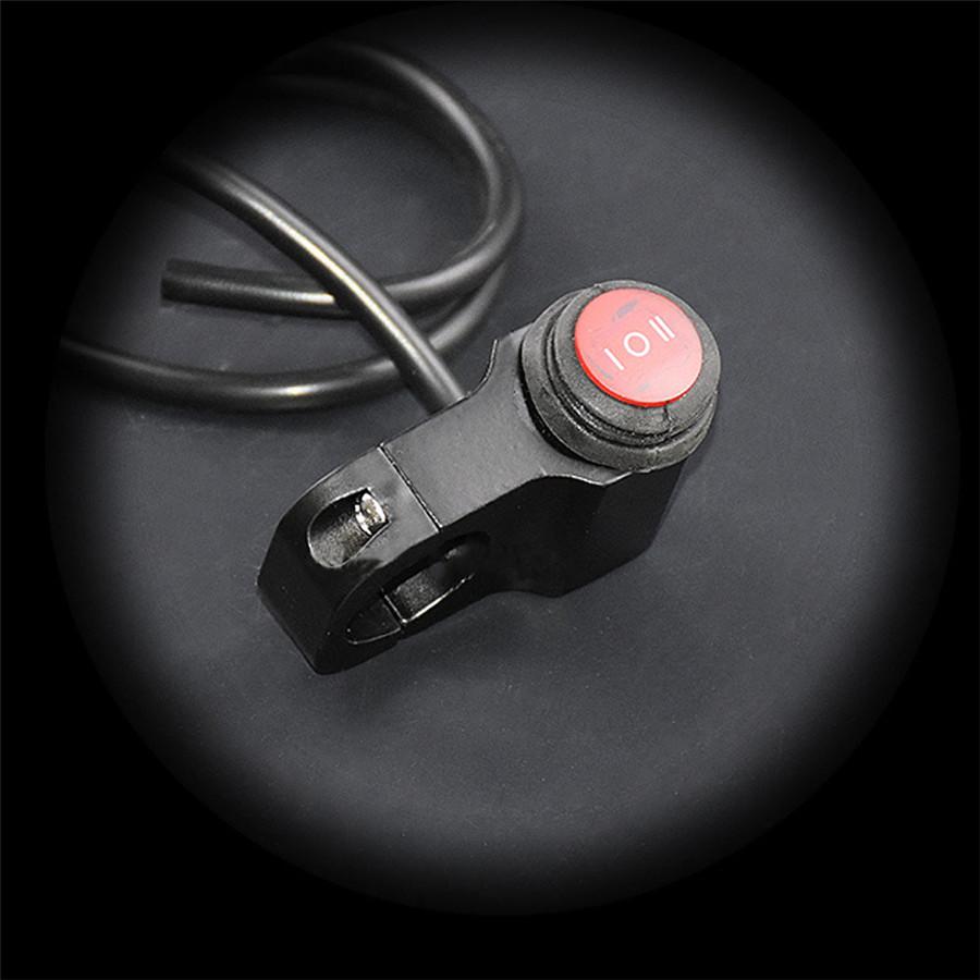 12V 16A Universal Motorcycle 7/8" 22mm Handlebar Headlight Switch Control W/ LED