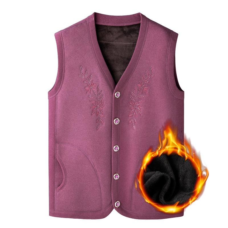 

Осенне-зимний бархатный утепленный жилет для годовалой одежды, терможилет, куртка для жены 4XL фиолетовый