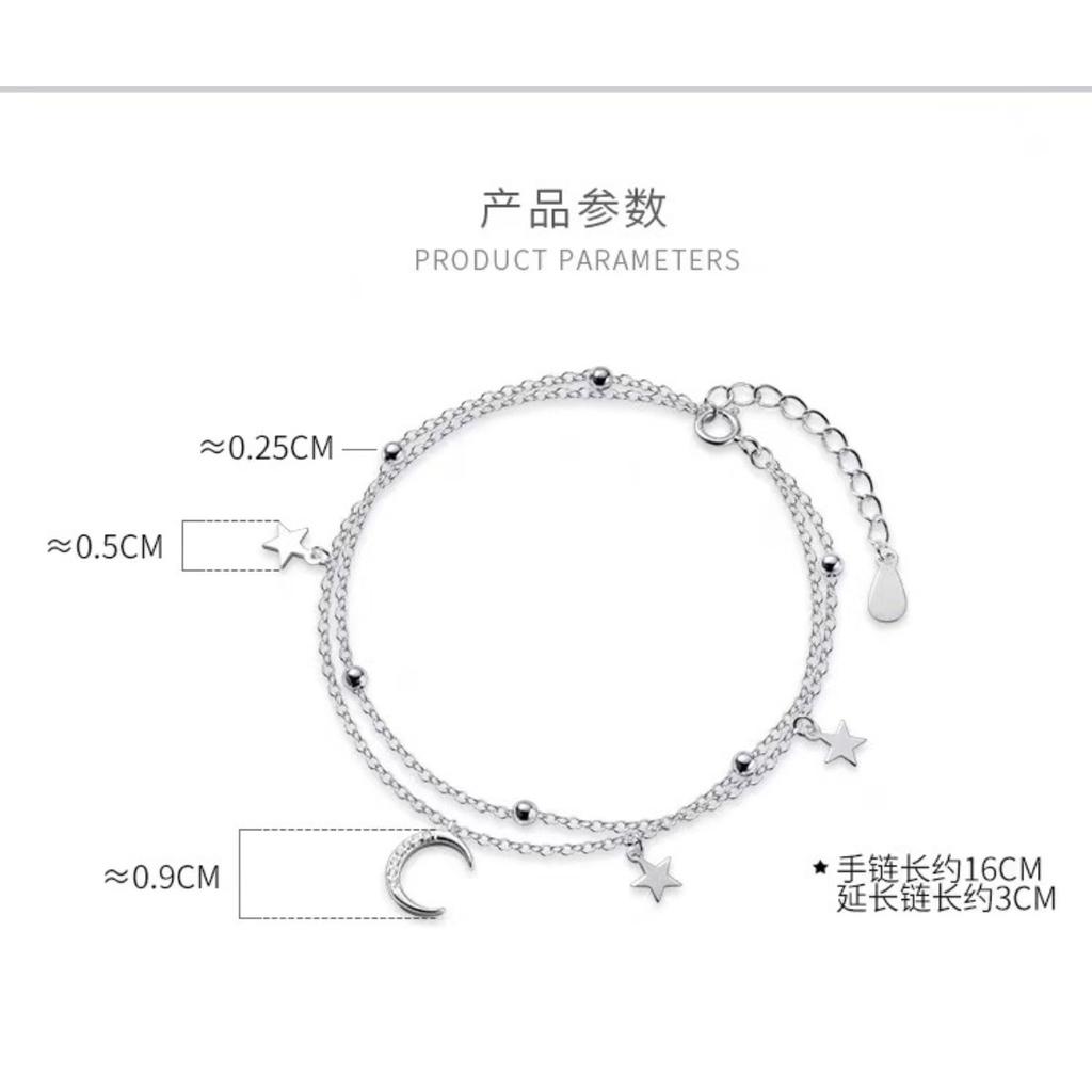 Star Moon Double Bracelet Female