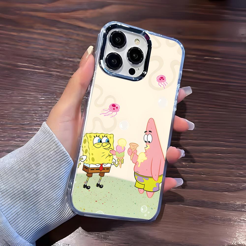 

Kind SpongeBob Square Phone Case For IPhone 17 Pro Max 16 15 14 Pro Max IPhone 13 Pro Max 11 Plus Transparent Cover iPhone 13 Pro Max