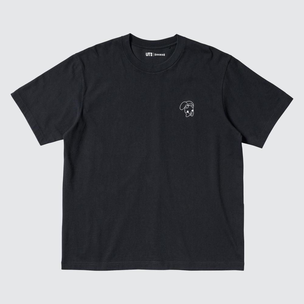 

Uniqlo OSHI NO KO UT графика T короткий рукав E 09 BLACK/MEN S