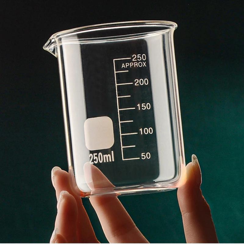 Glass Measuring Cup High Borosilicate Clear Scale Cup Heat-resisting Laboratory Beaker Kitchen Baking 50/100/150/250/500/1000ml