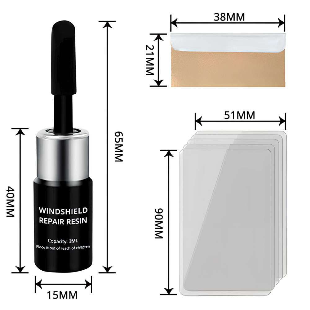 Car Windshield Cracked Repair Tool DIY Window Screen Kit Restoration Curing Glue Auto Glass Scratch Crack Restore No Trace
