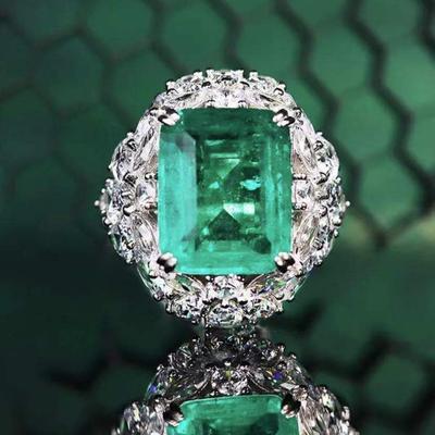 Anello Gioiello Colore Tesoro Popolare Temperamento Gioielli Anello Retrò Pietra Principale 10 * 12