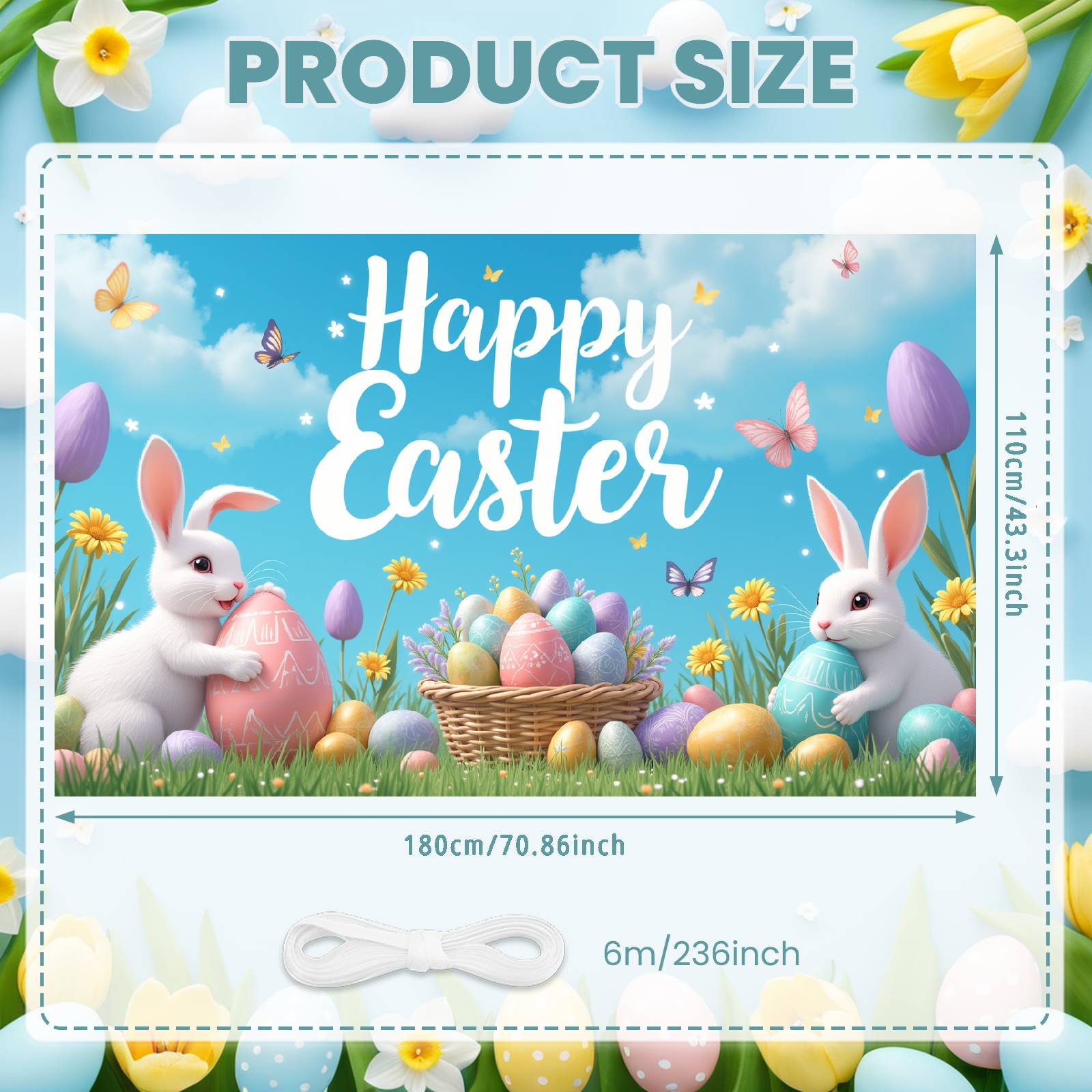 

Bunny Background Easter Eggs Decor Easter Backdrop Happy Easter Display Wooden Texture For Family Gathering Spring Celebration