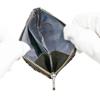 Indenya Inden Coin Purse, F Coin Purse 05, Deerskin, Black with Pink Lacquer, Clematis Pattern, 1005-51-169