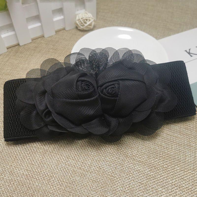 Unique Black Wide Waist Cincher For Women With Trendy Styles And Elegant Rhinestone Embellishments