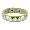 New One Row Punk Rock Studded Bracelet Square Spiked Leather Cuff Bracelet for Men Women \Wristband Bracelet