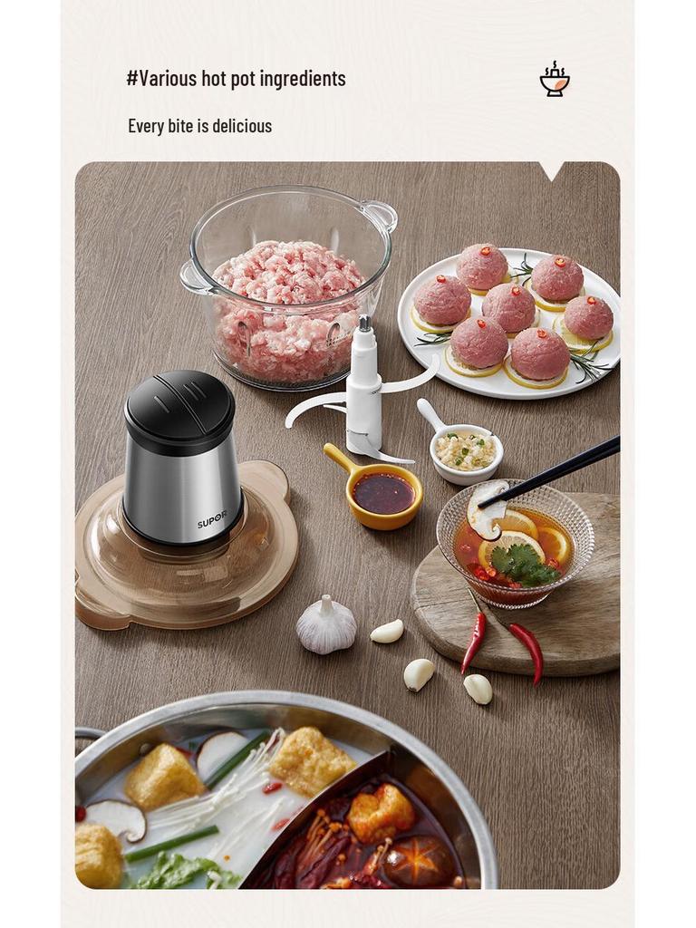 Supor JR05S Multifunktionaler Elektrischer Fleisch- und Gemüsemühle mit Doppelklinge
