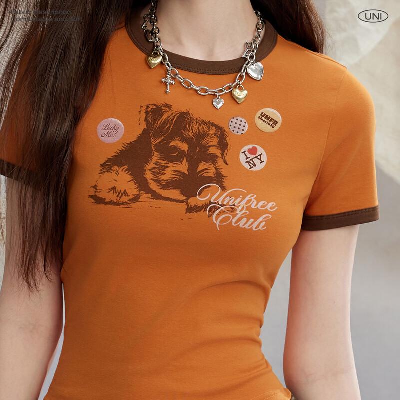 UNIFREE Women's Color Block Slim Fit T-shirt