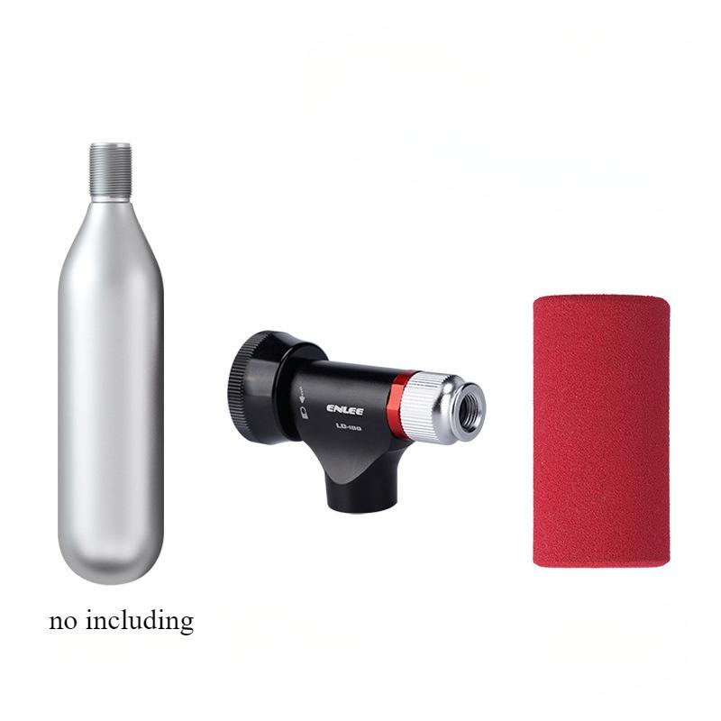 

ENLEE Надувная насадка для велосипеда, насос для CO2 баллончика для дорожного и горного велосипеда, углекислый газ, универсальная насадка US/French